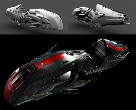 3D Futuristic Hover Jet Bike Concept Illustration - Illustration Agent ...