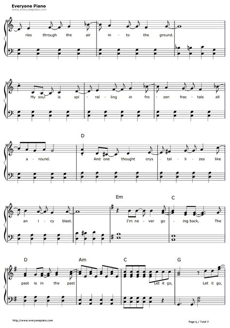 Free Let It Go Easy Version-Frozen Theme Sheet Music Preview 6 ...