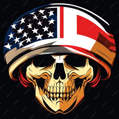 Premium Vector | American flag skull collection vector art