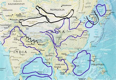 Map Of Asia Quizlet | Carolina Map