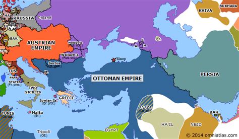 Outbreak of the Crimean War | Historical Atlas of Europe (28 March 1854 ...