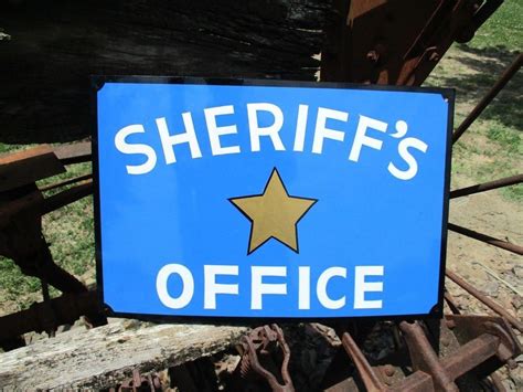 Vintage Painted SHERIFF'S OFFICE Badge Department SIGN Law Police ...