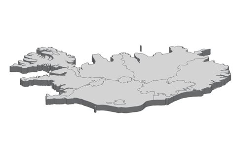 3D Map of Iceland Graphic by sansakdesign · Creative Fabrica