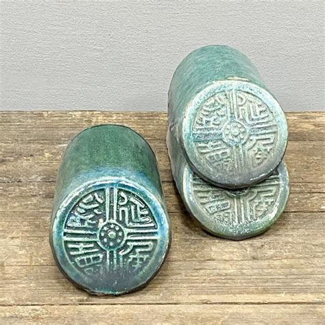 Set of 3 long green roof tiles | Decorations & Accessories | The Silk ...