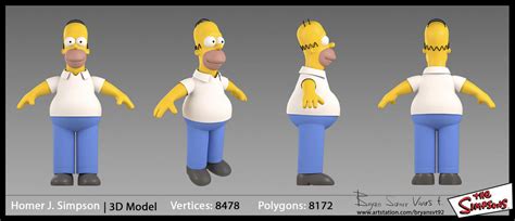 Homer J Simpson 3d Model by bryansvt92 on DeviantArt