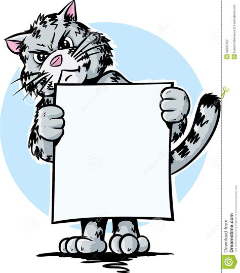 Angry cat stock vector. Illustration of cartoon, sign - 32630152