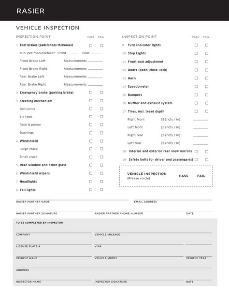 Vehicle Inspection Template