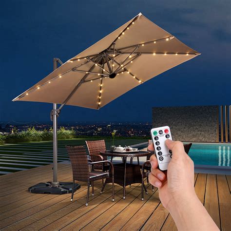 iMountek Patio Umbrella Lights 8 Lighting Mode Waterproof Parasol Timer ...