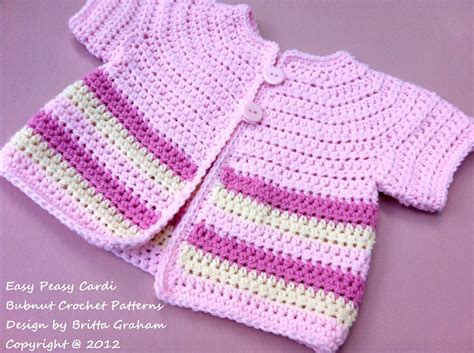 Easy Peasy Baby Sweater Cardigan Crochet by bubnutPatterns