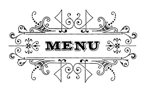 14 Menu Clipart - Vintage Typography! - The Graphics Fairy