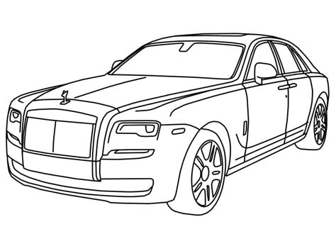 Print Rolls Royce Coloring Page - Free Printable Coloring Pages for Kids