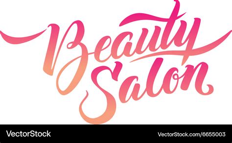 Calligraphy Logo Beauty Salon Royalty Free Vector Image