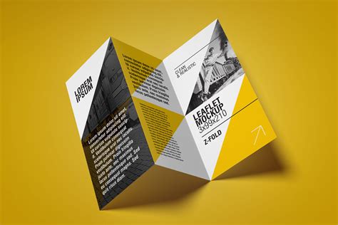 Free Z-Fold Brochure Mockup PSD Set - Good Mockups