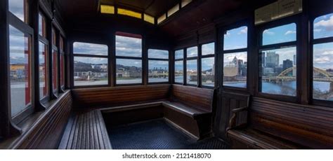 View Downtown Pittsburgh Inside Duquesne Incline Stock Photo 2121418070 ...