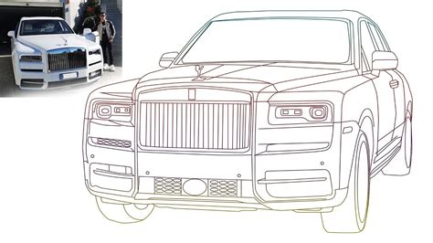 Cristiano ronaldo car rolls royce cullinan vector illustrator how to ...