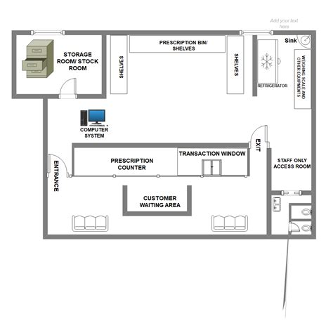 Pharmacy Floor Plan Templates | EdrawMax Free Editable