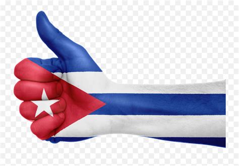 Cuba Flag Hand - De La Bandera Cubana Emoji,Cuban Flag Emoji - free ...