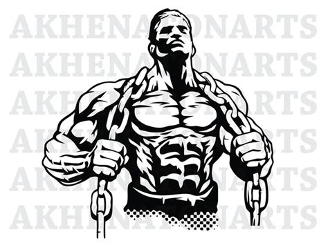 Bodybuilder Png Muscle Man Png Gym Logo Bodybuilding - Etsy | Gym logo ...