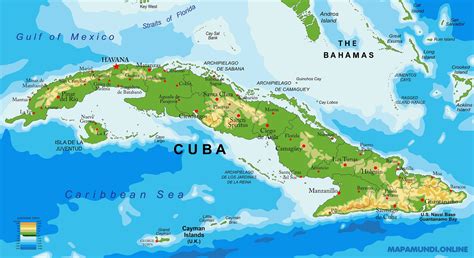 Mapa De Cuba Cubano Mapa Caribe Amricas