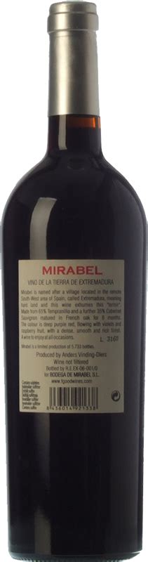 Mirabel Tinto 2010 - Buy Red Young Crianza Wine - Extremadura - Bodega ...