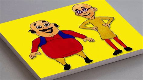 HOW TO DRAW MOTU PATLU STEP BY STEP | MOTU PATLU DRAWING AND COLOURING ...