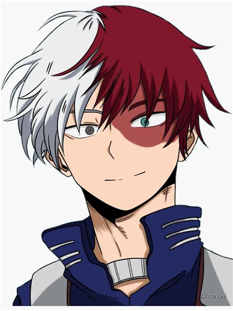 Todoroki Smile Sticker by Briteveil in 2022 | Anime character drawing ...