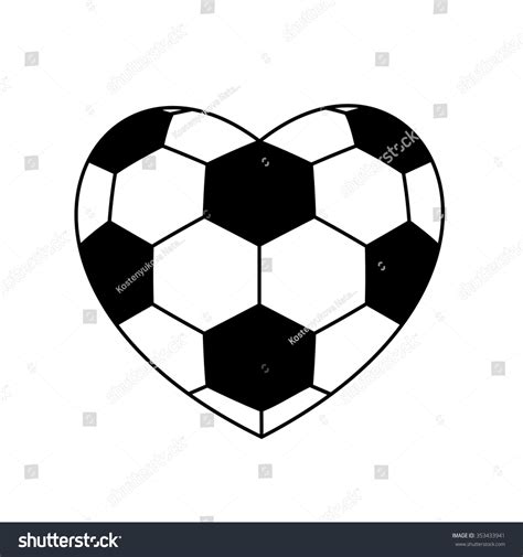 Soccer Ball Heart Isolated On White Stock Vector (Royalty Free ...