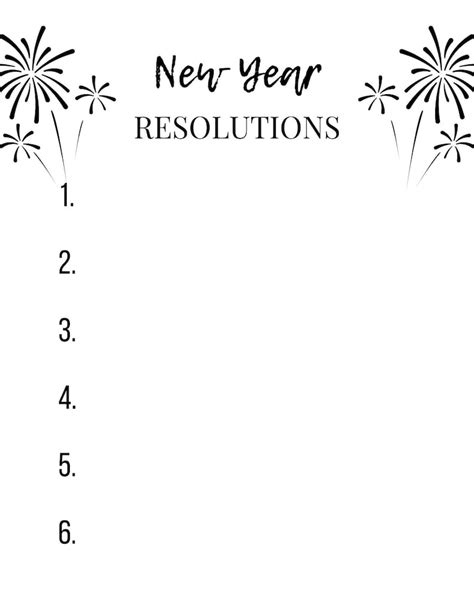 New Year Resolutions Journal Insert, Printable Resolutions PDF, Instant ...