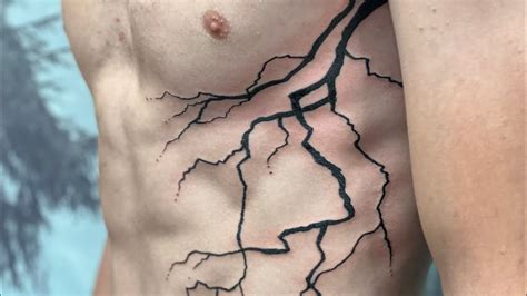 Realistic Lightning Tattoo