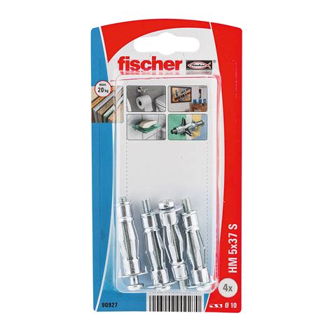 Fischer Steel Hollow wall anchor (L)37mm, Pack of 4 | Departments | DIY ...