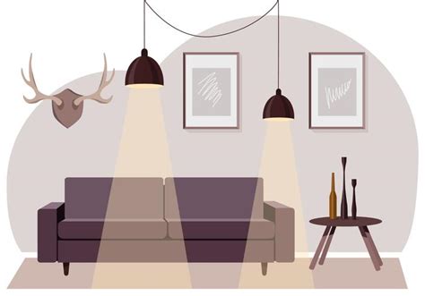 Vector Living Room Illustration 229723 Vector Art at Vecteezy