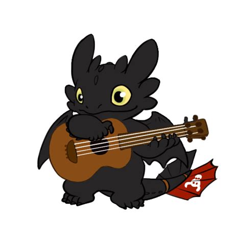 Toothless Playing Guitar Animation GIF | GIFDB.com