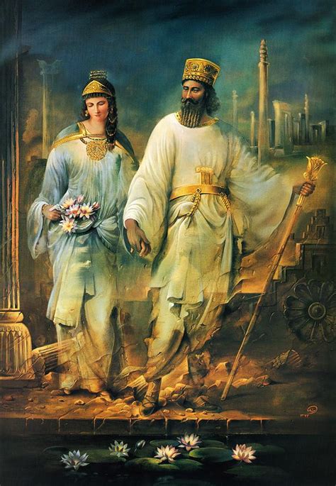 King and Queen of Persia Painting by Salma - Pixels