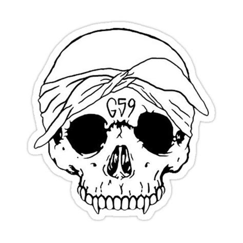 G59 Skull Sticker by zatatare | Beetlejuice tattoo, Creepy tattoos ...