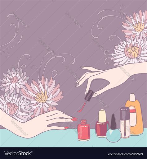 Nail art salon Royalty Free Vector Image - VectorStock