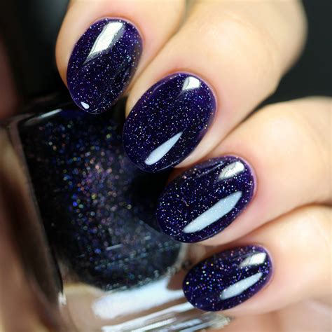 Annabelle - Striking Blackened Eggplant Purple Holographic Nail Polish ...