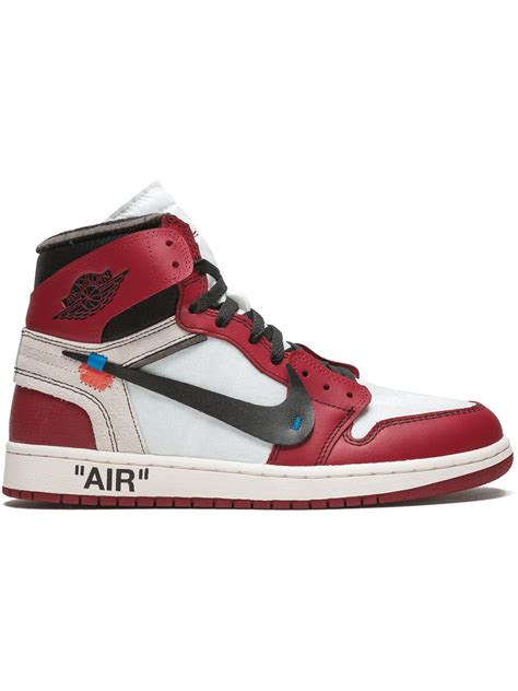 Jordan x Off-White The 10: Air Jordan 1 "Chicago" Sneakers | Red ...