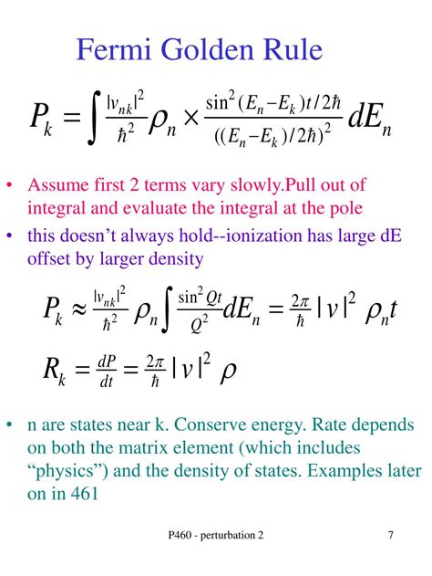 PPT - Time Dependent Perturbation Theory PowerPoint Presentation, free ...