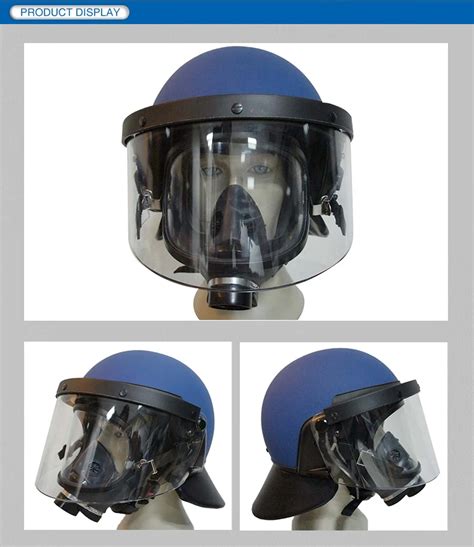 High Performance Professional Full Face Anti Riot Helmet With Gas Mask ...