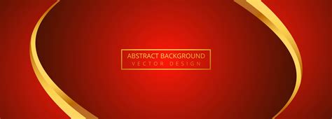 Abstract golden wave with red banner background 693746 Vector Art at ...