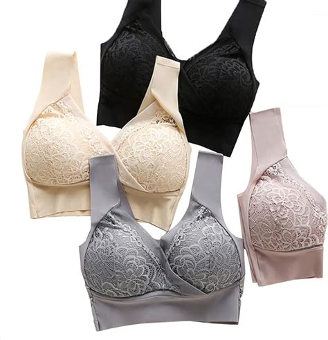 ALILILI Rosy Lift Bra - Plus Size Comfort Extra Elastic Wireless ...