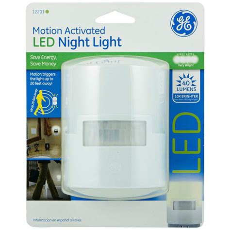 GE White Motion Activated LED Night Light - #9F200 | Lamps Plus