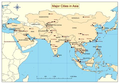 Asia Major Cities Map ~ COALIZAOUENF