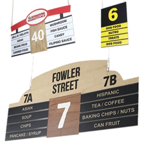 Hanging Retail Aisle Signage | Grocery Store Aisle Signs