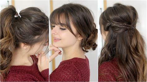 Cute, Easy Hairstyles With Bangs | Tutorial - NY Beauty Review