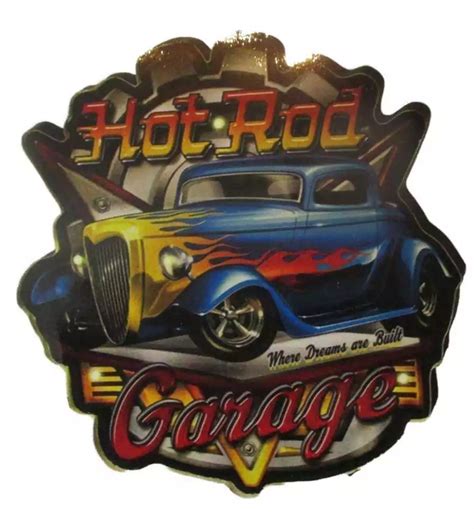 Sticker extra fine hot rod garage blue flame sticker