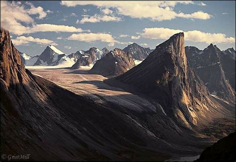 Mount Thor in Auyuittuq National Park, Nunavut, Canada. At 1250 meters ...