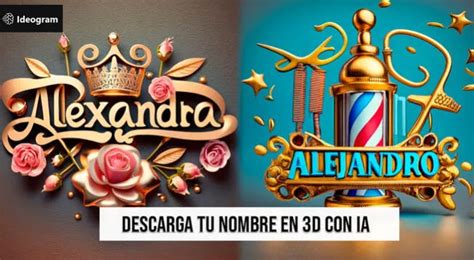 [Ideogram IA] Descarga GRATIS 30 nombres personalizados en 3D con ...