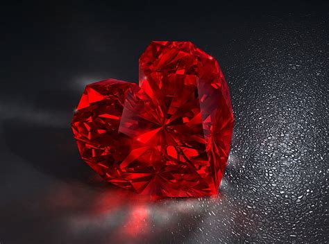 HD wallpaper: Diamond Heart, red heart diamond, Love, Beautiful, Luxury ...