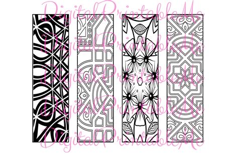 Printable Bookmark Coloring Page Mandala Graphic by DigitalPrintableMe ...